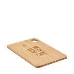 Large bamboo chopping board with hole to hang view with print area