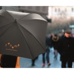 Stormproof square umbrella with fiberglass frame, Ø 116 black colour main ambient view