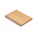 Notebook with bamboo cover and cream pages, A5 wood colour