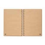 Notebook with bamboo cover and cream pages, A5 wood colour third view