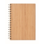 Notebook with bamboo cover and cream pages, A5 wood colour fifth view