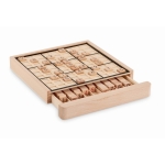 Deluxe, 99-piece wooden Sudoku board game for merchandising wood colour