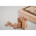 Deluxe, 99-piece wooden Sudoku board game for merchandising wood colour fourth photographic view