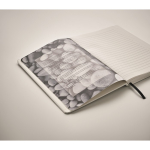 Notebook with cover, recycled cardboard and stone paper, A5 white colour fourth photographic view