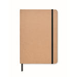 Notebook with cover, recycled cardboard and stone paper, A5 beige colour third view