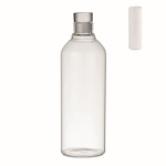 Bottle with leak-proof glass stopper, round box, 1 L transparent colour