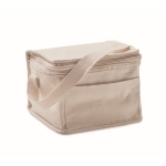 Cotton cooler bag, aluminium insulated, 3L capacity, 280 g/m2 beige colour