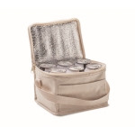 Cotton cooler bag, aluminium insulated, 3L capacity, 280 g/m2 beige colour second view