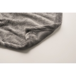 Warm wool blanket, RPET with a card, 280 g/m2 dark grey colour third photographic view