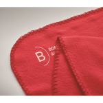 Lightweight fleece blanket, RPET in various colours, 130 g/m2 red colour main view