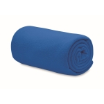 Lightweight fleece blanket, RPET in various colours, 130 g/m2 royal blue colour second view