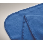 Lightweight fleece blanket, RPET in various colours, 130 g/m2 royal blue colour fourth photographic view