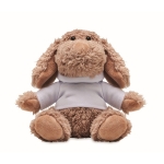 Plush toy dog ??with white hoodie white colour third view