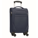 Travel trolley, polyester with 4 wheels and combination lock blue colour