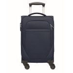 Travel trolley, polyester with 4 wheels and combination lock blue colour second view