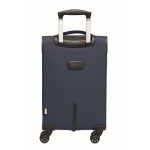 Travel trolley, polyester with 4 wheels and combination lock blue colour third view