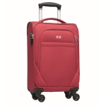 Travel trolley, polyester with 4 wheels and combination lock red colour main view