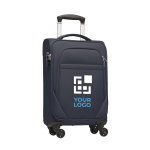 Travel trolley, polyester with 4 wheels and combination lock view with print area