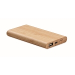 Bamboo power bank, for events wood colour