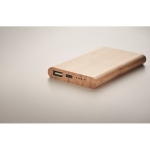 Bamboo power bank, for events wood colour fourth photographic view