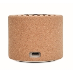 5.3 Bluetooth speaker with cork housing in a natural design beige colour fourth view