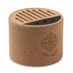 5.3 Bluetooth speaker with cork housing in a natural design beige colour main view