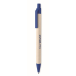 Eco blue-ink pen, made of recycled milk cartons blue colour main view