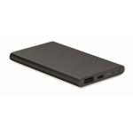 Robust external battery, aluminium, elegant colours, 4,000 mAh black colour