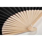 Wooden fan in different colours black colour fourth photographic view