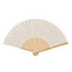 Wooden fan in different colours beige colour