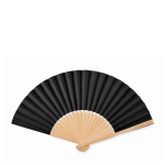 Wooden fan in different colours view with print area