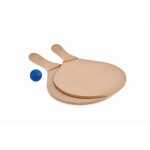 Beach ball game with wooden bats and 1 ball as a summer gift wood colour second view