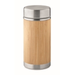 Steel and bamboo storage jar with screw lid, 600 ml wood colour