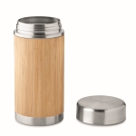 Steel and bamboo storage jar with screw lid, 600 ml wood colour second view