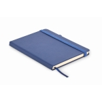 Notebook with recycled PU cover, lined pages, A5 blue colour