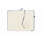 Notebook with recycled PU cover, lined pages, A5 blue colour fourth view