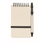 Notepad & matching pen made from recycled milk cartons, A6 black colour second view