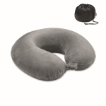 Foam travel pillow with pocket for travel grey colour