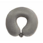 Foam travel pillow with pocket for travel grey colour fifth view