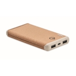 Charger in cork housing with quick charge function, 10,000 mAh beige colour