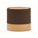 5.3 speaker made of RPET & bamboo with hands-free system brown colour fourth view