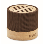 5.3 speaker made of RPET & bamboo with hands-free system brown colour main view