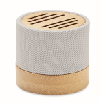 5.3 speaker made of RPET & bamboo with hands-free system white colour