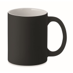 Classic matte ceramic coffee mug for events, 300 ml black colour