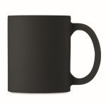 Classic matte ceramic coffee mug for events, 300 ml black colour third view