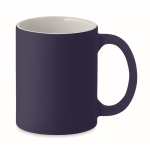 Classic matte ceramic coffee mug for events, 300 ml ultramarine blue colour