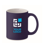 Classic matte ceramic coffee mug for events, 300 ml view with print area