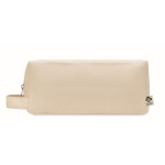 Sustainable toiletry bag made of organic canvas, 220 g/m2 beige colour second view