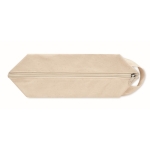 Sustainable toiletry bag made of organic canvas, 220 g/m2 beige colour fifth view