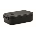 Recycled airtight lunch box with side closures, 800ml black colour